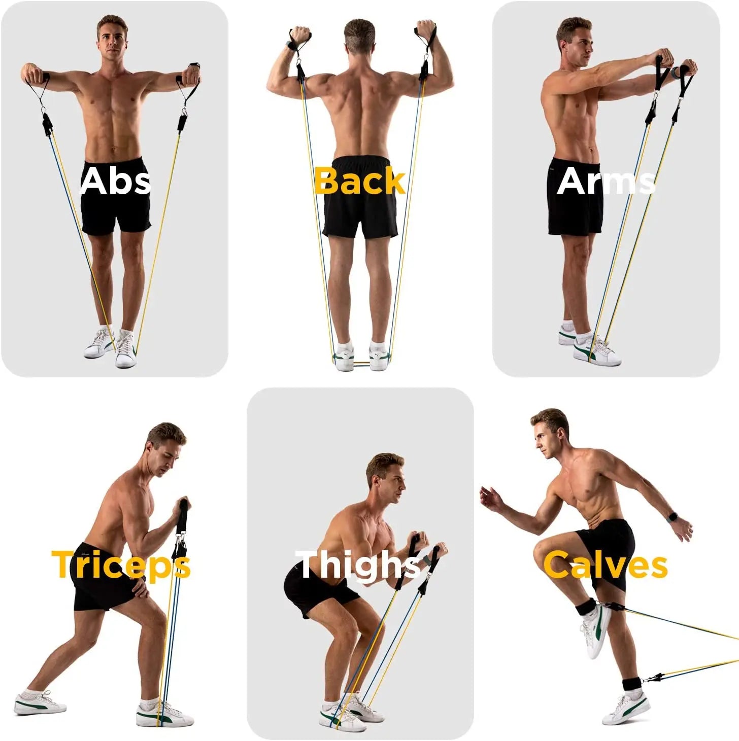 300lb Fitness Booty Resistance Elastic Band Set for Home Gym Exercise