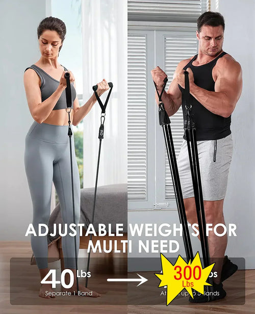 300lb Fitness Booty Resistance Elastic Band Set for Home Gym Exercise
