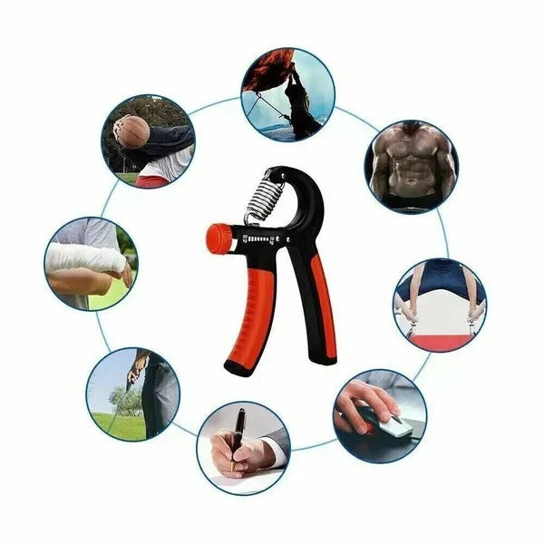 Adjustable black and red hand grip trainer product view