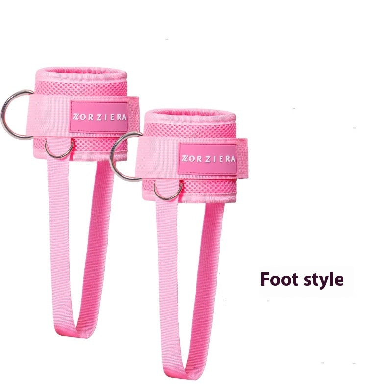 61d278aabaf85fd4397437650366ab3Pedal resistance band trainer with foot loops and handles – view 2