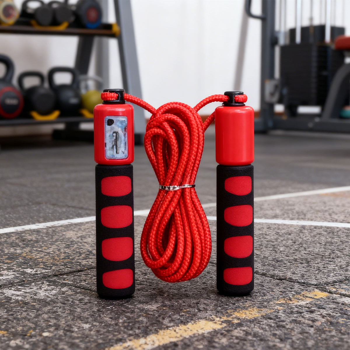 Jump rope with counter for home cardio workouts